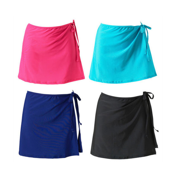 Women Summer Skirts Tie Side Seaside Vacation Casual Apron Female Skirt Women Beach Solid Color Bikini Swimsuits