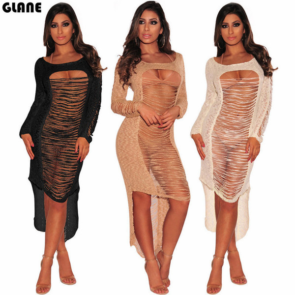 Women Beach Cover Up 2018 swimsuit bikini Cover Ups Swimwear Irregular Hollow Tassel Beach Dress Shirt