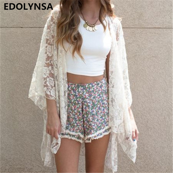 New Arrivals Sexy Beach Cover up Lace White Swimwear Ladies Plage Pareo Beach Cape Women Beachwear Coverups Saida de Praia