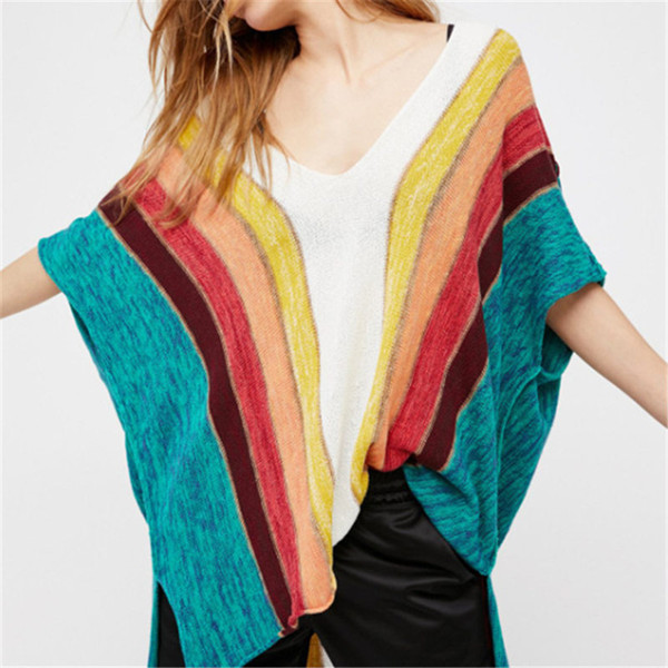 New Arrivals Sexy Beach Cover up Striped Crochet Robe de Plage Pareos for Women Swimwear Saida de Praia Beachwear Coverups