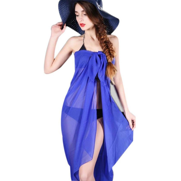 wholesale Women Beach Cover Up Chiffon Skirt Bikini Swimwear Coverup Wrap Skirt Swimsuit