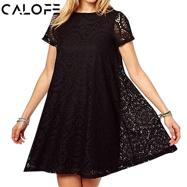S-5XL 2018 women Lace Beach dress Swimsuit Black Plus Size Solid Swim Micro Dress Hollow Out Sexy Skirt Vestidos