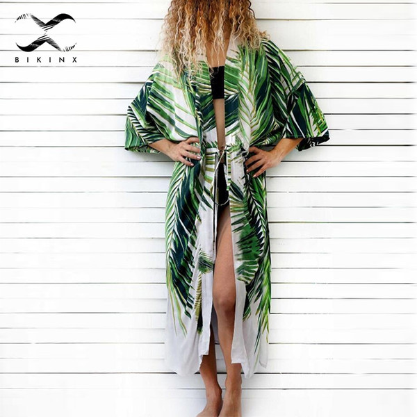 Bikinx Summer 2019 new fashion beach cover-ups Kaftan sarong bathing suit Long beach dress Pareos swimsuit cover up womens