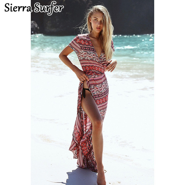 Pareo Beach Dress Kaftan Bathing Suit Cover Ups New Summer Bohemia Shirt Up Plavky Coverups Cangas De Praia Strandkleding
