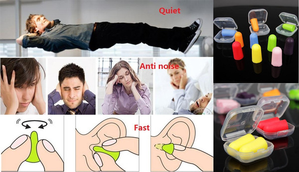 Box pack Soft Foam Ear Plugs Tapered Travel Sleep Noise Prevention Earplugs Noise Reduction For Travel Sleeping M656