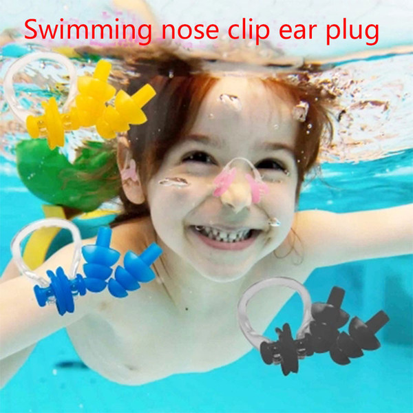 Swimming pool, swimming pool, ear plug, nose clip, adult silicone swimming, ear plug, children professional waterproof equipment