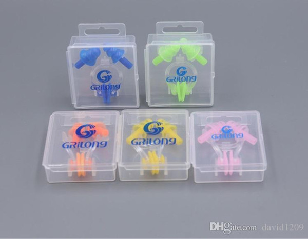 Free shipping Nose clip earplugs swimming suit waterproof silicone material direct from boxes of professional manufacturers