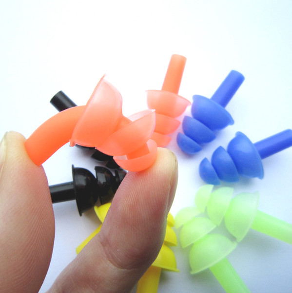 New 7 colors of silicone Colors Soft Silicone Swimming Set Waterproof Nose Clip + Ear Plug Earplug Useful