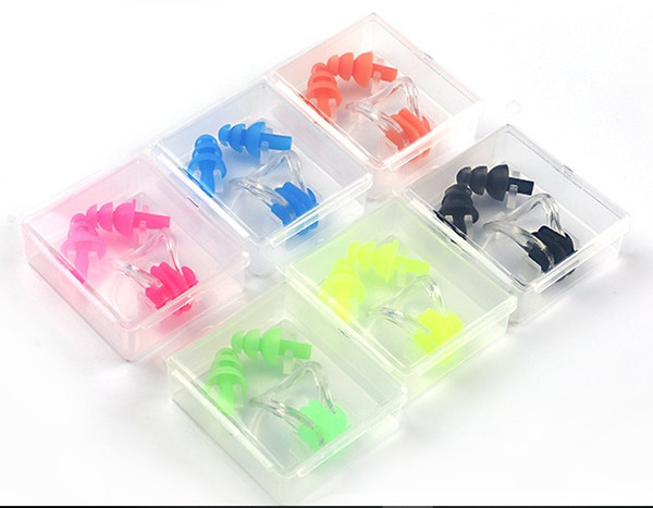 Swimming professional silicone ear plugs nose clip set.Safety and environmental protection are absolutely harmless to human body
