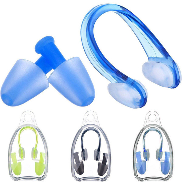 Zachte Siliconen Zwemmen Nose Clips + 2 Oordoppen Oordopjes Set Zwembad Accessoires Water Sport Zwemmen Gereedschap