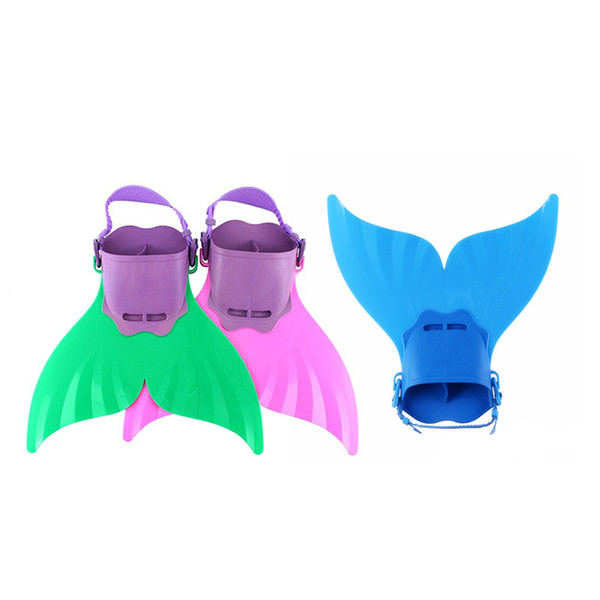HOT Adjustable Mermaid Swim Fin Diving Monofin Swimming Foot Flipper Mono Fin Fish Tail Swim Training For Kid Children Christmas Gifts