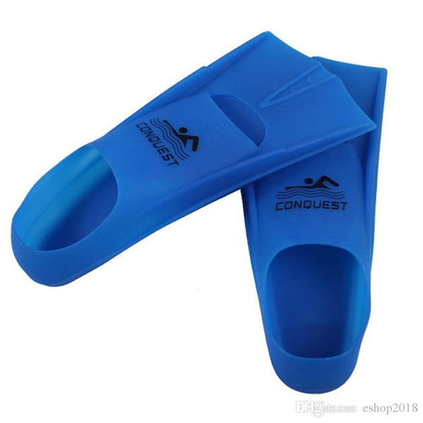 Swimming Fins Diving Flippers for adult and children Silicone Fit blue/yellow color with gifts free shipping
