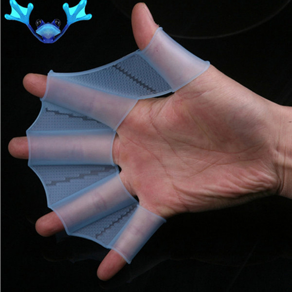 1 pair of Swim glove about Swim Gear Fins Hand Webbed Flippers Silicone Training Paddle Dive Glove Hot Sale
