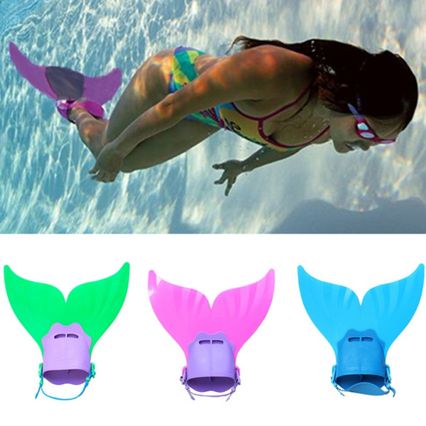 Adjustable Mermaid Swim Fin Diving Monofin Swimming Foot Flipper Mono Fin Fish Tail Swim Training For Kid Children Christmas Gifts
