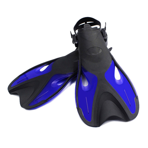 1 Pair Swimming Snorkeling Foot Fins Professional Diving Floating Training Flippers with Adjustable Heel for Children Adult