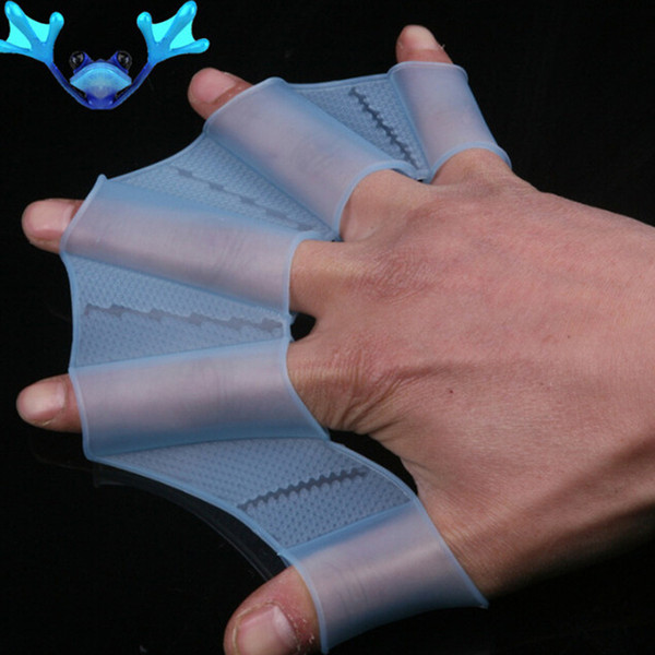 Frog Silicone Hand Swimming Fins handcuffs Flippers Swim Palm Finger Webbed Gloves Paddle Improve Slip Swim Glove Equipment