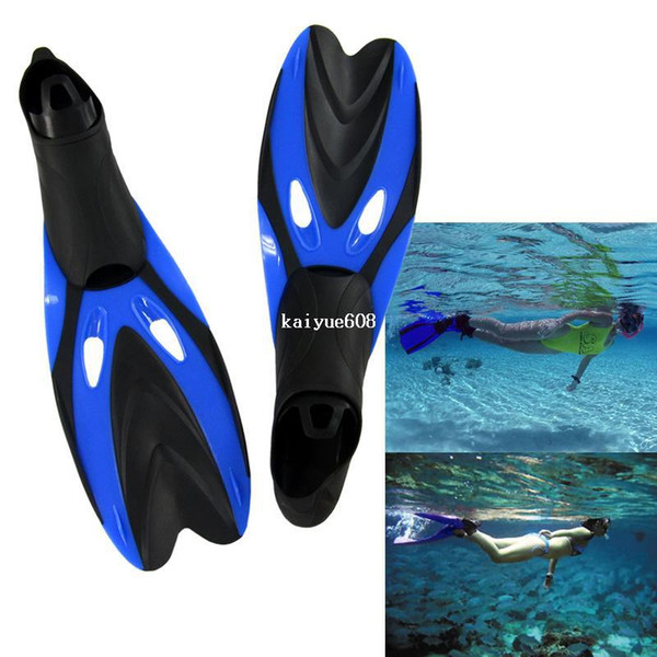 Hot Sale New Short Design Snorkeling Flipper Submersible Fins Swimming Supplies Snorkel Blue TK1020