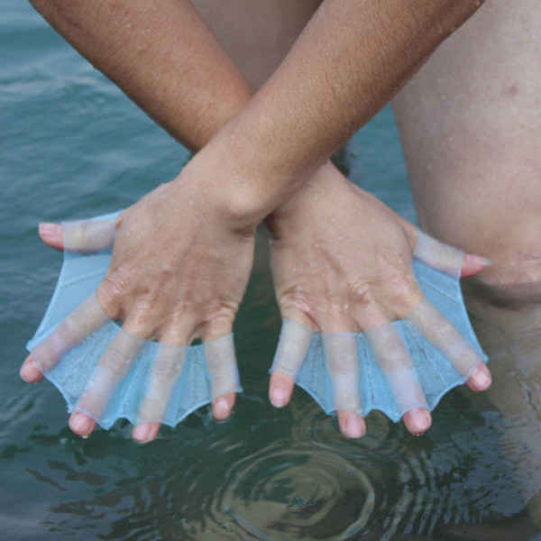 Frog Silicone Swimming Flippers Hand Swim Web glove Fins Paddle Dive