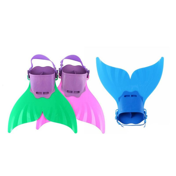 Adjustable Mermaid Swim Fin Diving Monofin Swimming Foot Flipper Mono Fin Fish Tail Swim Training For Kid Children Christmas Gifts 30Pcs
