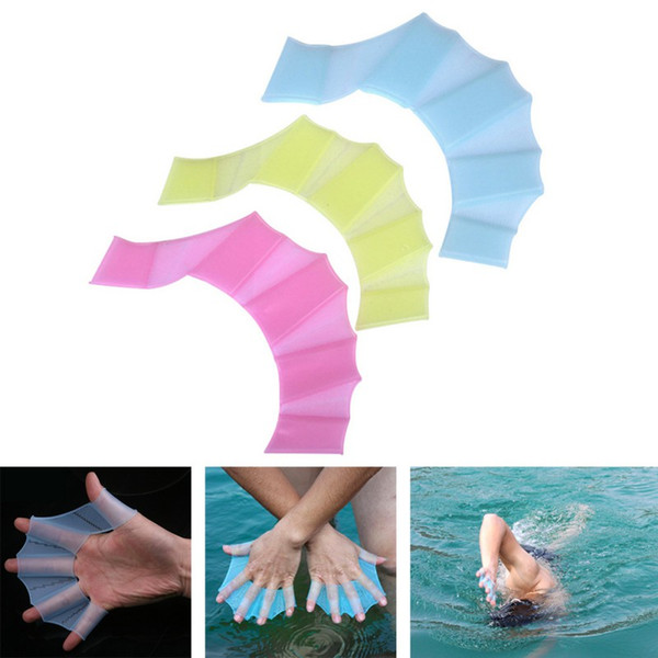Silicone Material Swim Gloves Women Men Kids Webbed Gloves for Swimming Gear Fins Hand Web Flippers Training 1 Pcs Diving