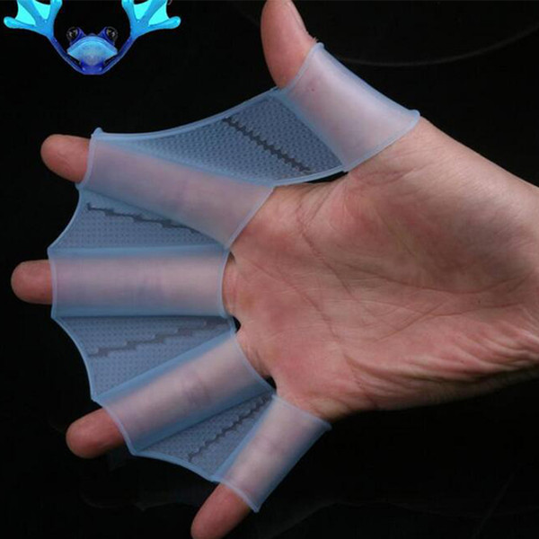 2018 Adult Child Silicone Diving Swim Pool Professional Training Swimming Half finger Hand Fins Flippers Webbed Gloves Palm Paddles