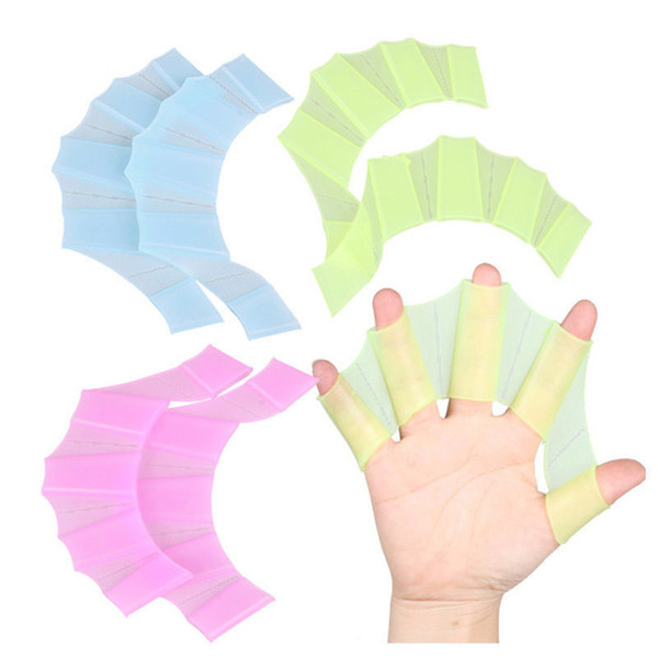 Kids Water Sports Soft Silicone Swimming Webbed Gloves Adult Swimming Fin Flippers Frog Hand Swim Webbed Gloves Diving Hand Fins Gloves