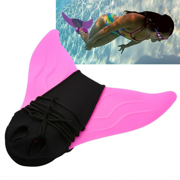 100PCS Kids Adult Swimming Fins Training Flipper Mermaid Swim Fin Swimming Foot Flipper Diving Feet Tail Monofin Children 2019