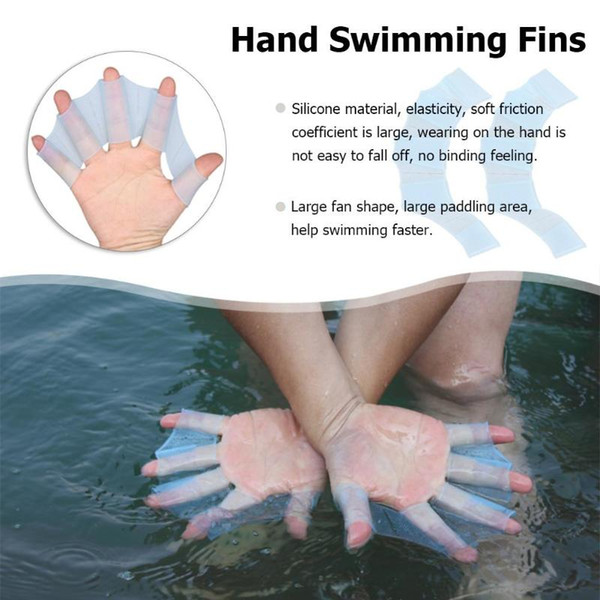 2pcs Silicone Swim Gear Fins Hand Web Flippers Training Diving Gloves Webbed Gloves for Women Men Kids Swimming Equipment