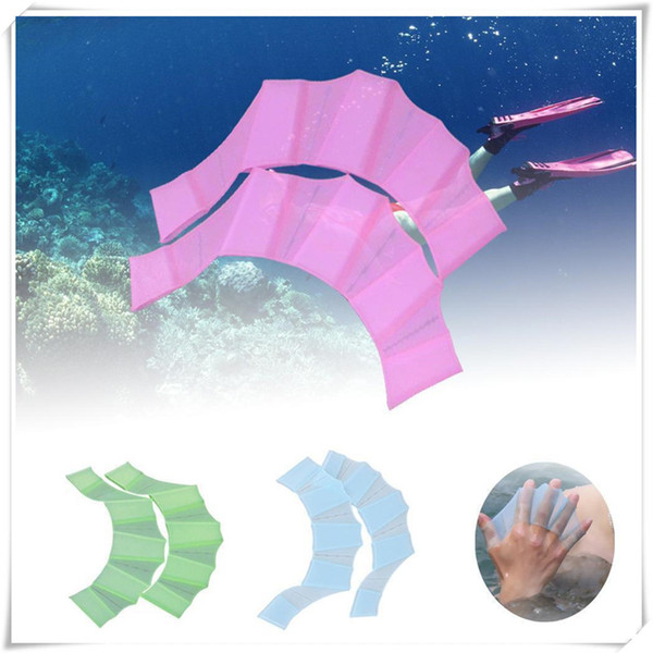 Silicone Swim Gear Fins Hand Web Flippers Silicone Training 1 Pair Gloves Women Men Kids Webbed Gloves For Swimming