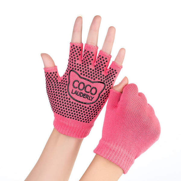 1 Pair/Lot Winter/Autumn Women Professional Yoga Golves Breathable Cotton Golves Damping Anti-friction for Dancing Activities