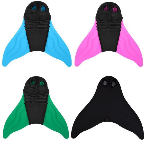 Children Outdoor Swimming Fin Foot Flippers Mermaid Tail Diving Monofin for Kids Water Sports Training Learning Small/Large Size