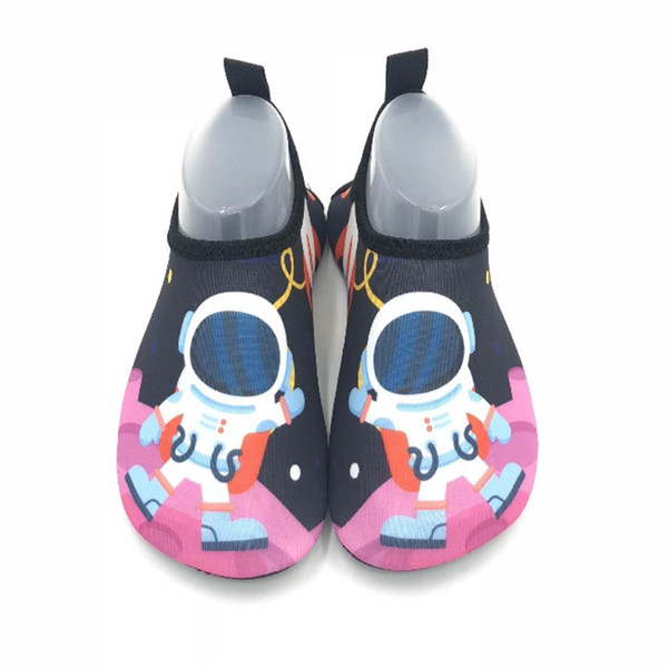 Children Swimming Shoes Quick-drying Comfortable Water Beach Slip-on Shoes Casual Print Flat TPR, EVA Swim,