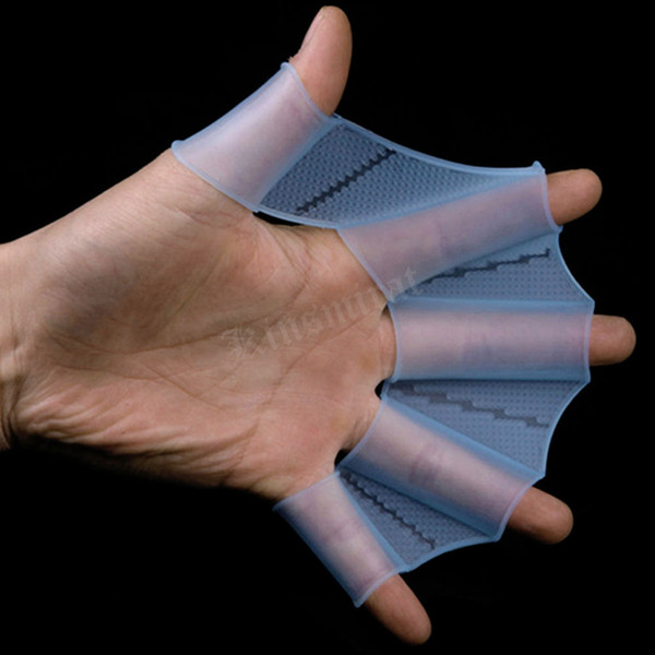 1 Pair Monofin Swim glove Swiming Gear Hand Fins Webbed Flippers Silicone Training Paddle Dive Glove free shipping