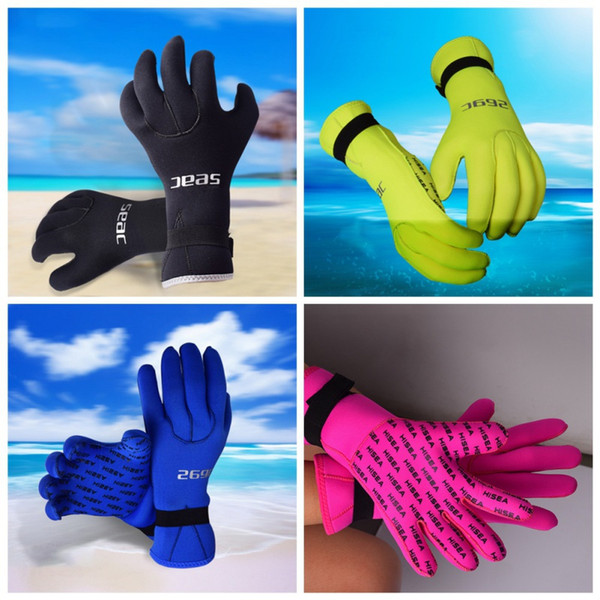 Diving Gloves Snorkelling Nautical Winter Fishing Black Gloves Anti-skid Wearing Underwater Hunting Anti-Skid Cold Warm New