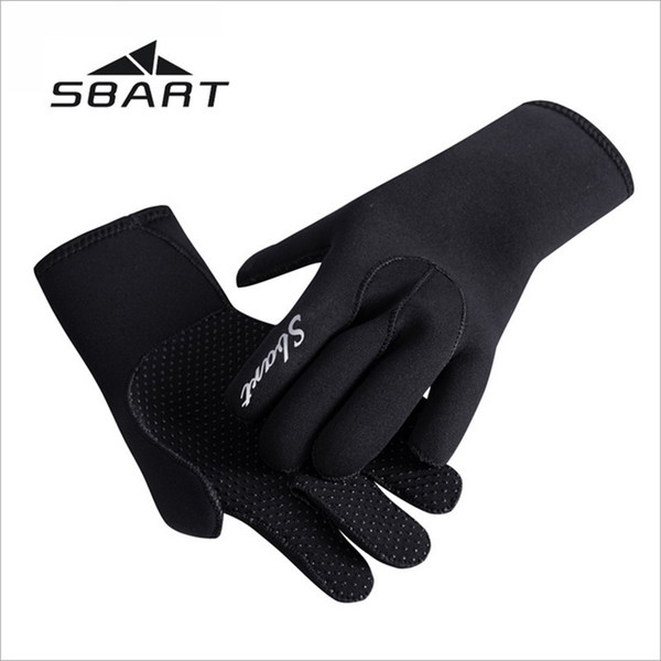 Sbart 3mm Diving Gloves Black Neoprene Keep warm Sunscreen Anti-scrach Quick-dry for Fishing River Tracing Snorkeling Scuba Dive