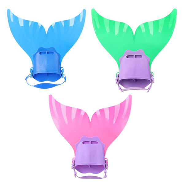 Children Mermaid Monofin Adjustable Swim Fin Foot Flipper Water Sports Swimming Diving Training Shoes Feet Tail