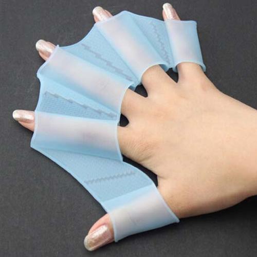 Unique Swimming Finger Webbed Gloves Frog Hand Gear Fins Palm Flippers Paddle Silicone Women's Swimming Suit