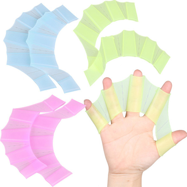 HOT SALE wholesale Swimming Finger Webbed Gloves Frog Hand Gear Fins Palm Flippers Paddle Swim Gear Web Flippers