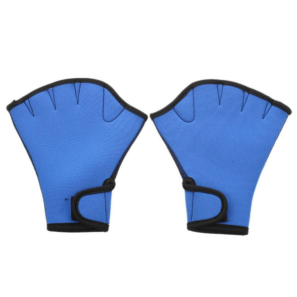1 pair Swim Gloves Glove Swim swimming aid Blue S