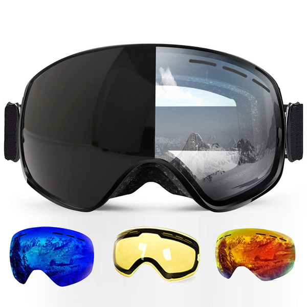 Ski Goggles Photochromic Clear Skiing Glasses Airsoft Uv Protection Snowboard For All Weather Men Women Big Spherical Mask Sci