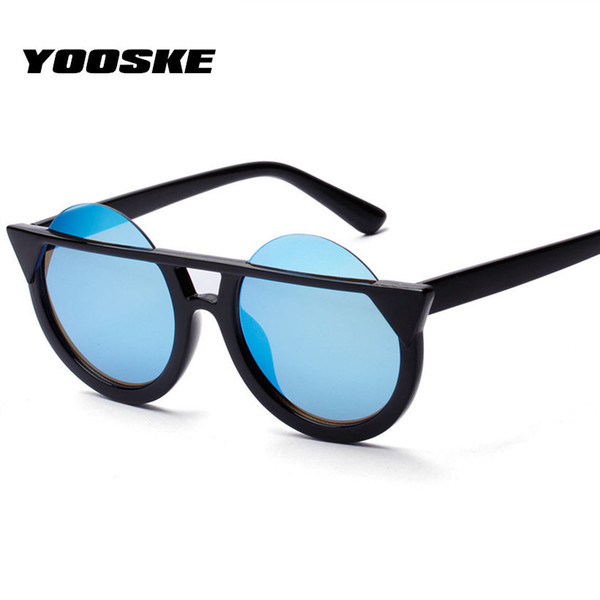 Yooske Cat Eye Sunglasses Women Round Lens Cateye Sun Glasses For Female Uv400 Colorful Outdoor Goggles Oculo