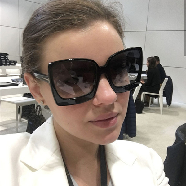 Square Sunglasses 2019 New Style Sun Glasses Design Women Big Frame Eyewear For Outdoor Shades Goggles Oculos