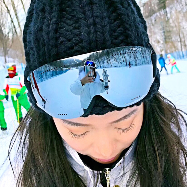 Men Women Hd Ski Goggles Uv400 Anti-fog Ski Eyewear Winter Windproof Snowboard Glasses Skiing Goggles Snowboarding Glasses