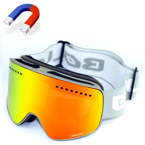 Magnetic Ski Glasses Double Lens Mountaineering Glasses Uv400 Anti-fog Ski Goggles Men Women Snowmobile Spectacles