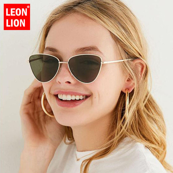 Leonlion Cateye Street Beat Sunglasses Women Luxury Alloy Mirror Eyeglasses Vintage Outdoor Oculos De Sol Gafas Uv400