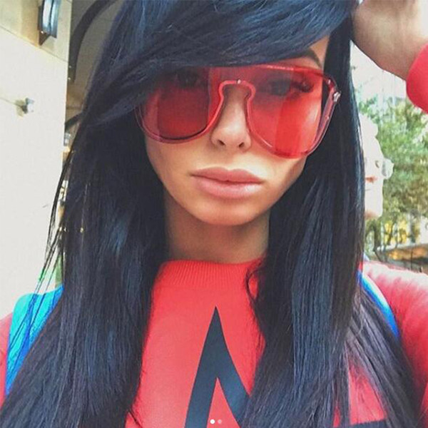 Red Sunglasses Oversized Luxury Glasses Women Trend Ladies Outdoor Retro Vintage Sunglasses Large Frame Shades Uv400 Glasses Men