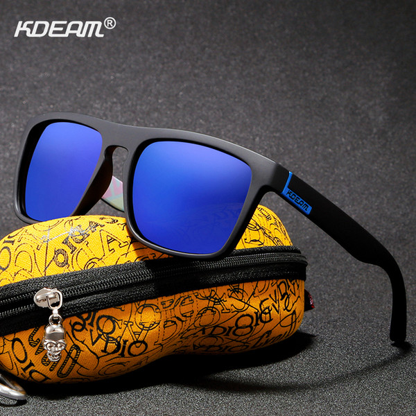 Outdoor Polarized Sunglasses For Men Women Brand Designer Sun Glasses Square Polarizadas With Hard Zipper Case