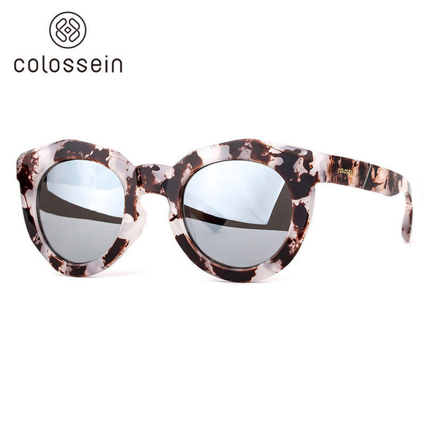 Colossein Sunglasses Women Fashion Brand Designers Sun Glasses Round Frame Steampunk Uv400 Modis Eyewear Colorful Outdoor Gafas