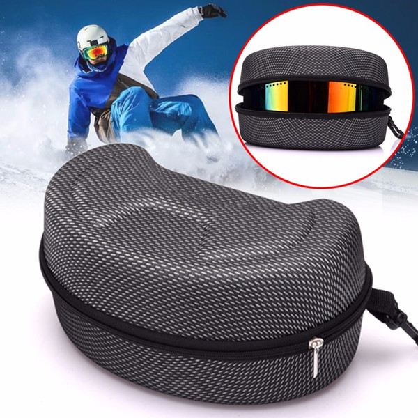 Protection Eva Snow Ski Eyewear Case Snowboard Skiing Goggles Sunglasses Carrying Case Zipper Hard Box Holder(without Goggles)