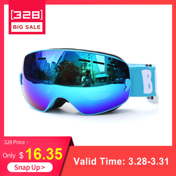 Children Ski Goggles Uv400 Anti-fog Double Layers Skiing Mask Glasses Snowboard Skating Windproof Sunglasses Skiing Goggles